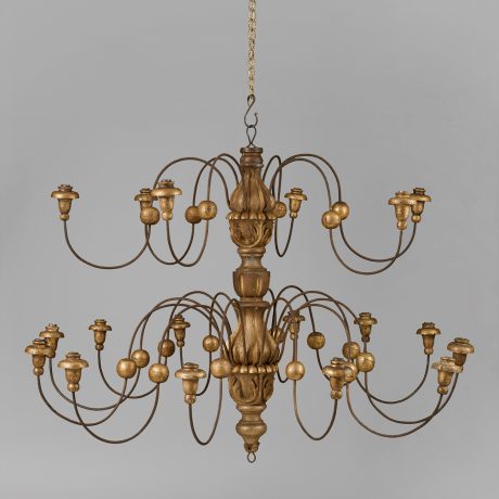 Rare Double-Tier Chandelier